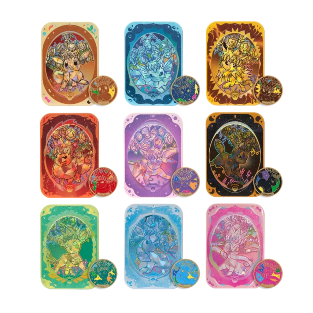 Eeveelution tins and coins - all styles